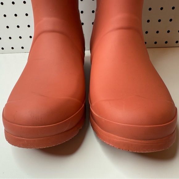 Hunter Original Short Tri Colour Logo Backstrap Boots US 9 EU 40/41 Red Flurry - Picture 8 of 17
